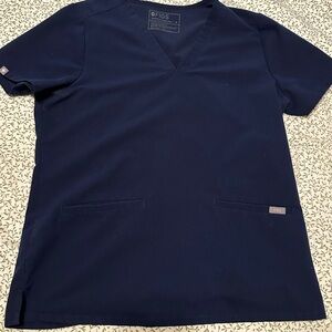 Figs Casma Navy Blue Scrub Top